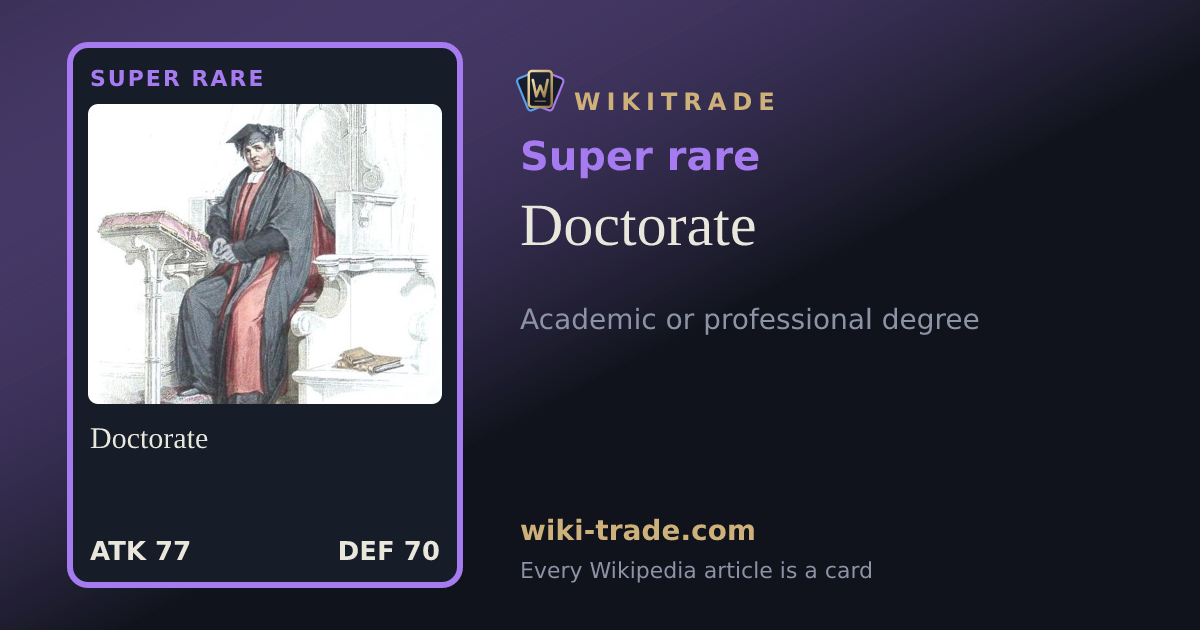 Doctorate — Super rare card