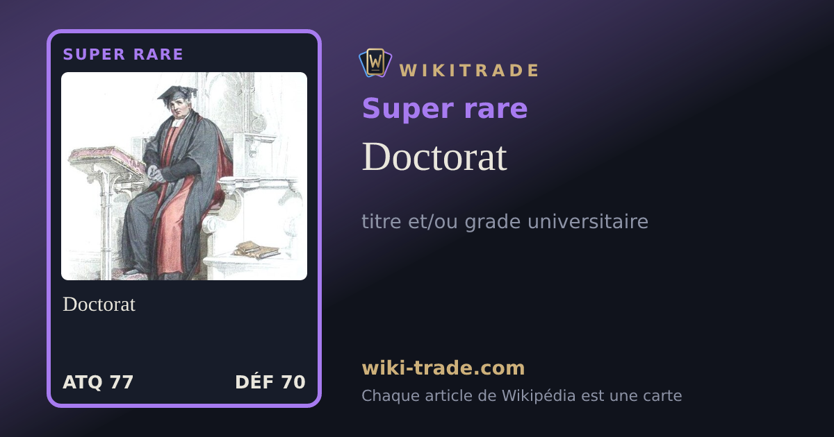 Doctorat — carte Super rare