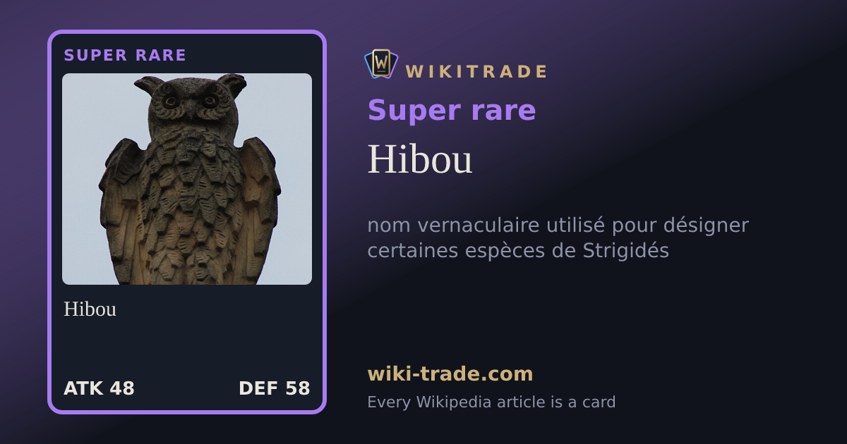 Hibou — Super rare card