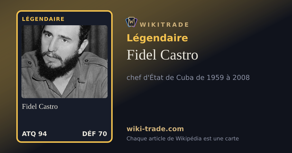 Fidel Castro — carte Légendaire