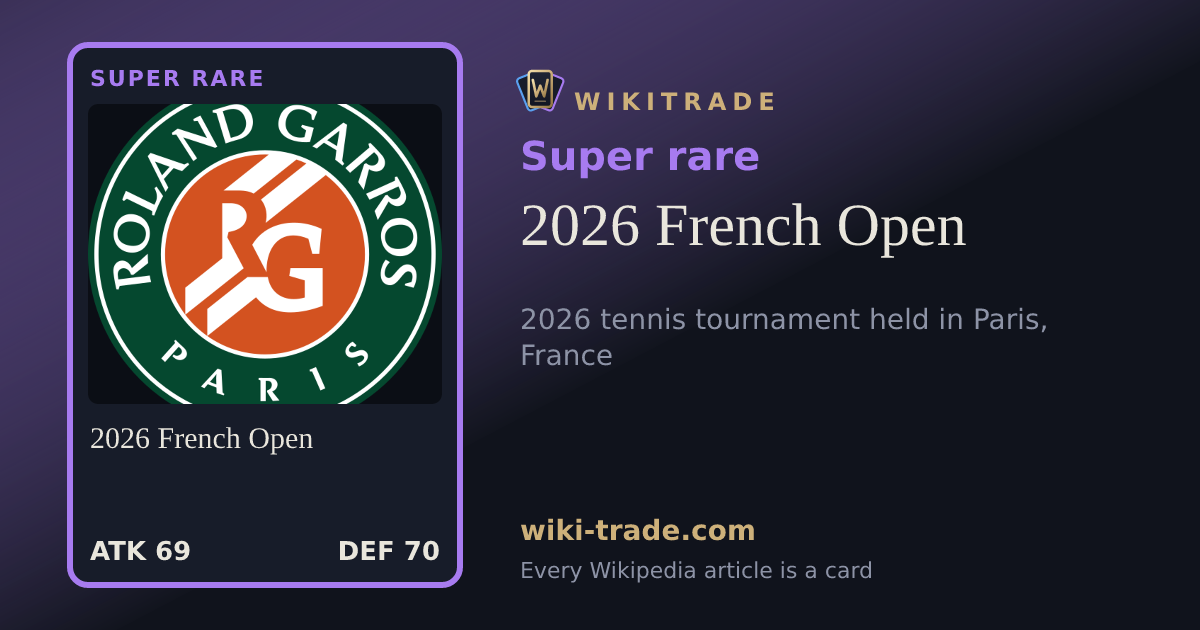 2026 French Open — Super rare card
