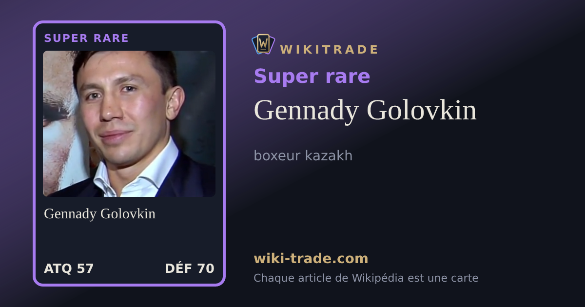 Gennady Golovkin — carte Super rare