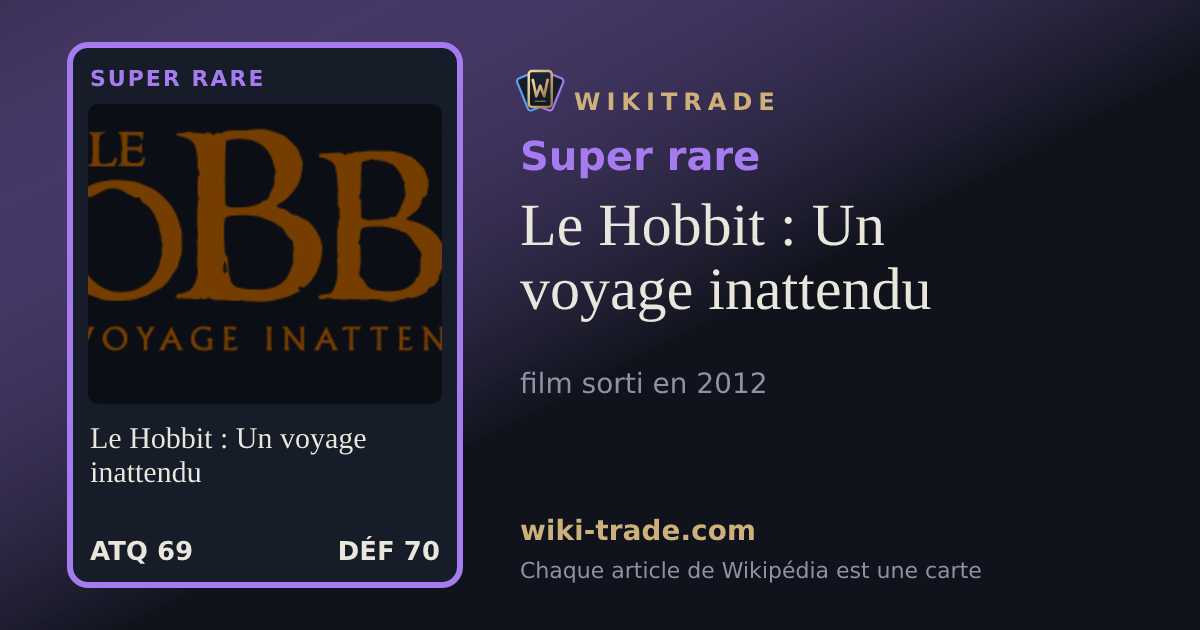 Le Hobbit : Un voyage inattendu — carte Super rare