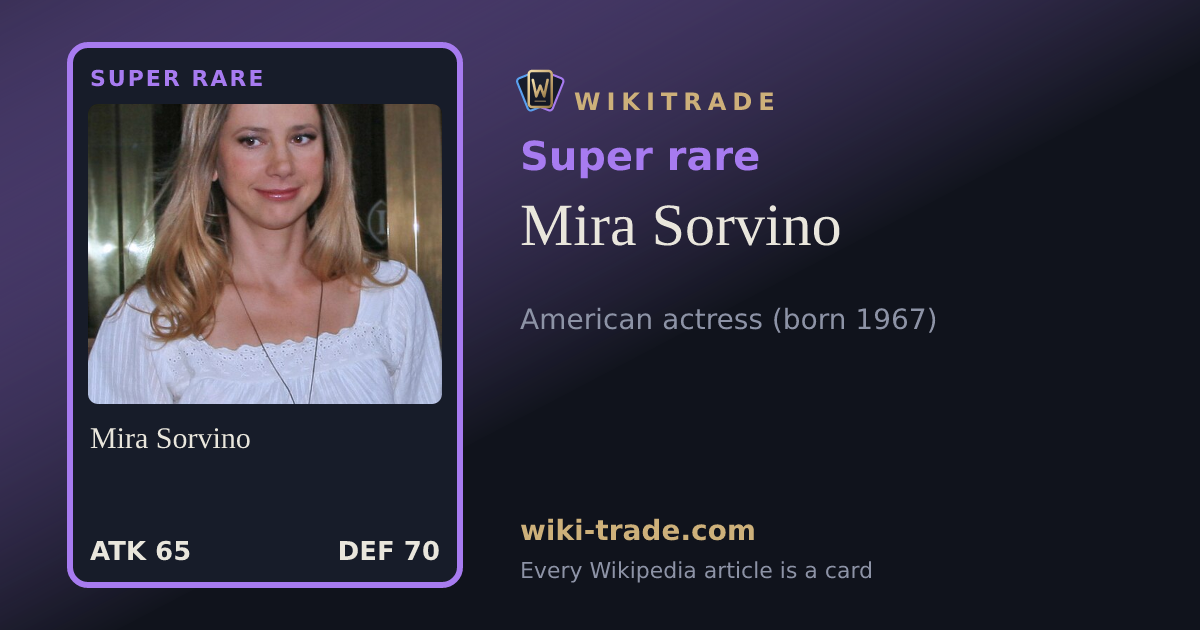 Mira Sorvino — Super rare card