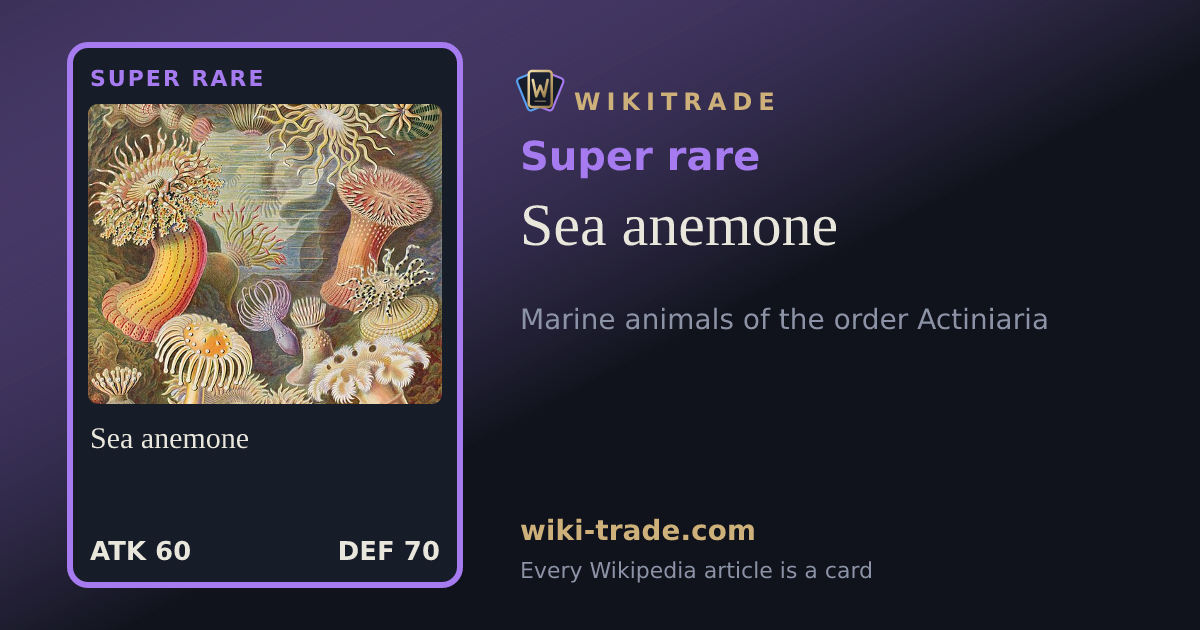 Sea anemone — Super rare card