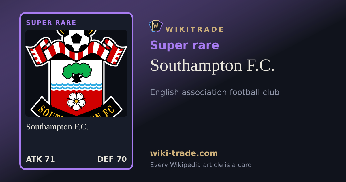 Southampton F.C. — Super rare card