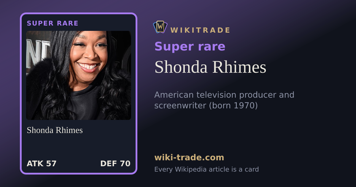 Shonda Rhimes — Super rare card