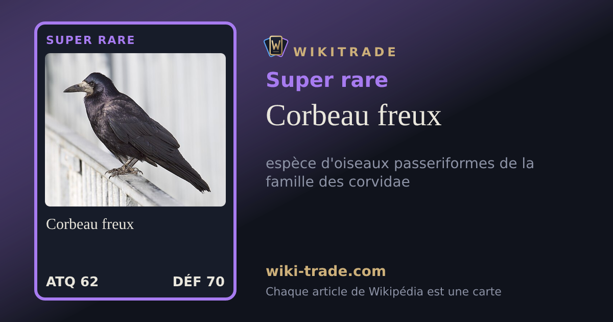 Corbeau freux — carte Super rare