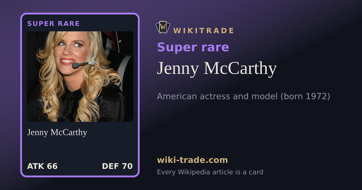 Jenny McCarthy — Super rare card