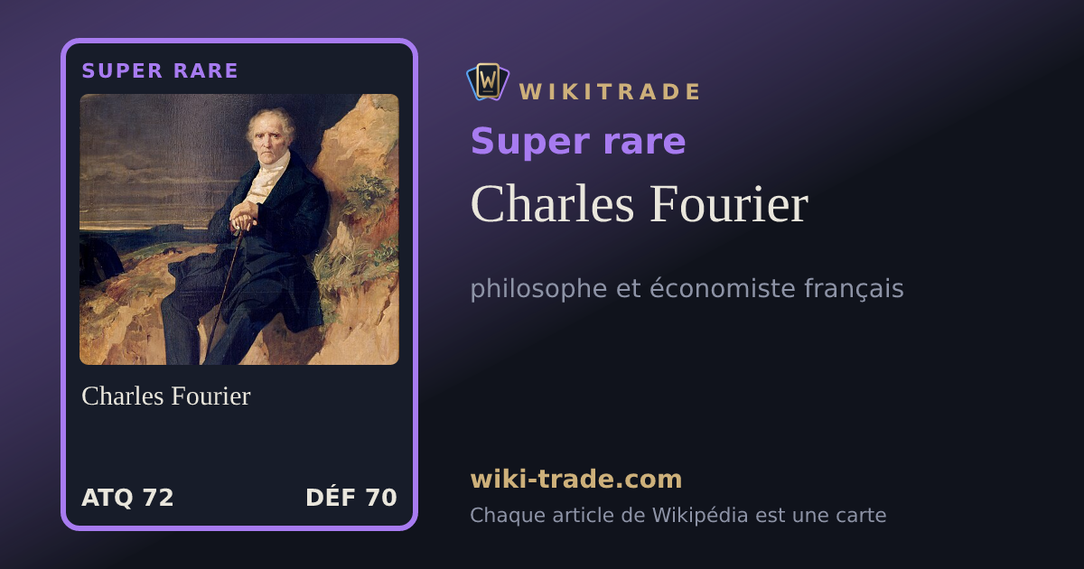 Charles Fourier — carte Super rare