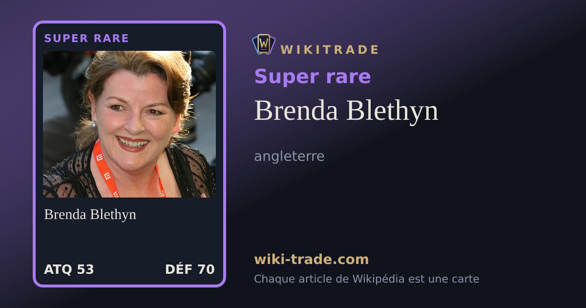 Brenda Blethyn — carte Super rare