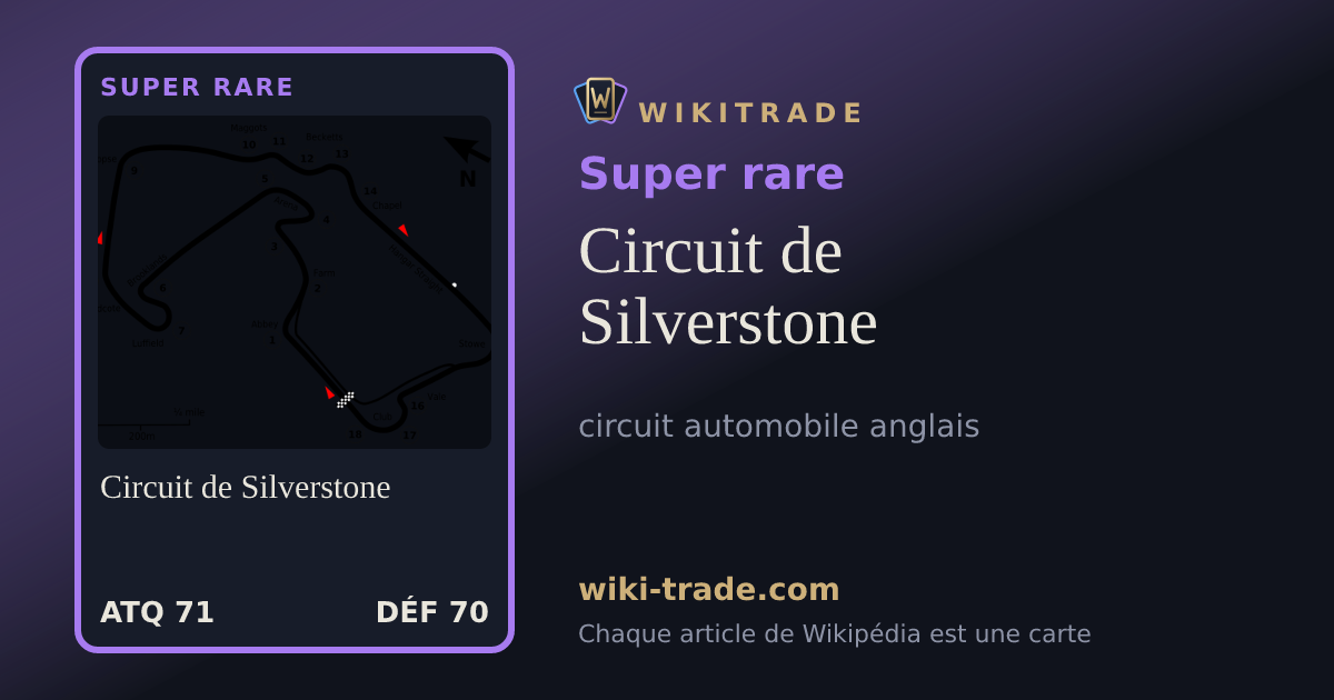 Circuit de Silverstone — carte Super rare