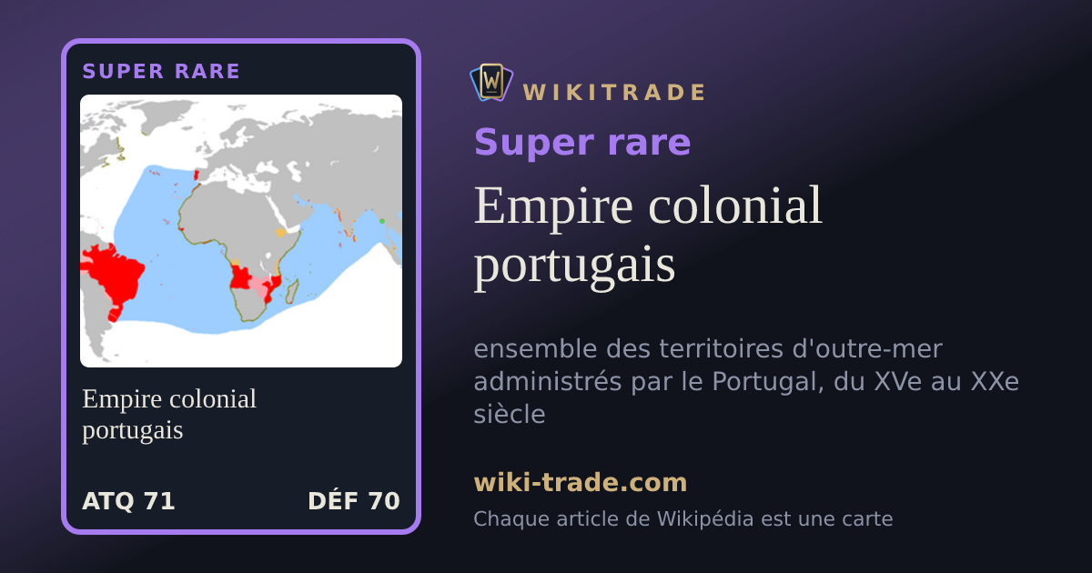 Empire colonial portugais — carte Super rare