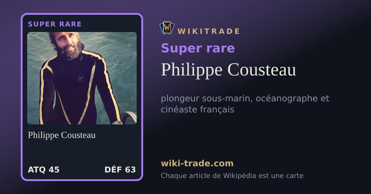 Philippe Cousteau — carte Super rare