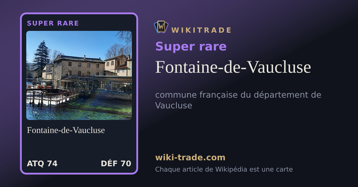 Fontaine-de-Vaucluse — carte Super rare