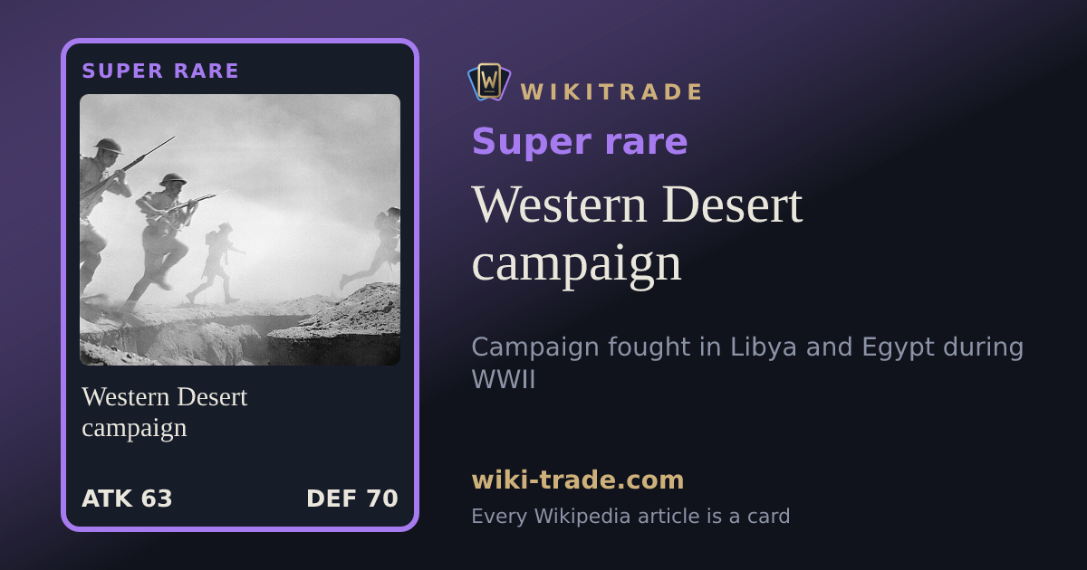 Western Desert campaign — Super rare card