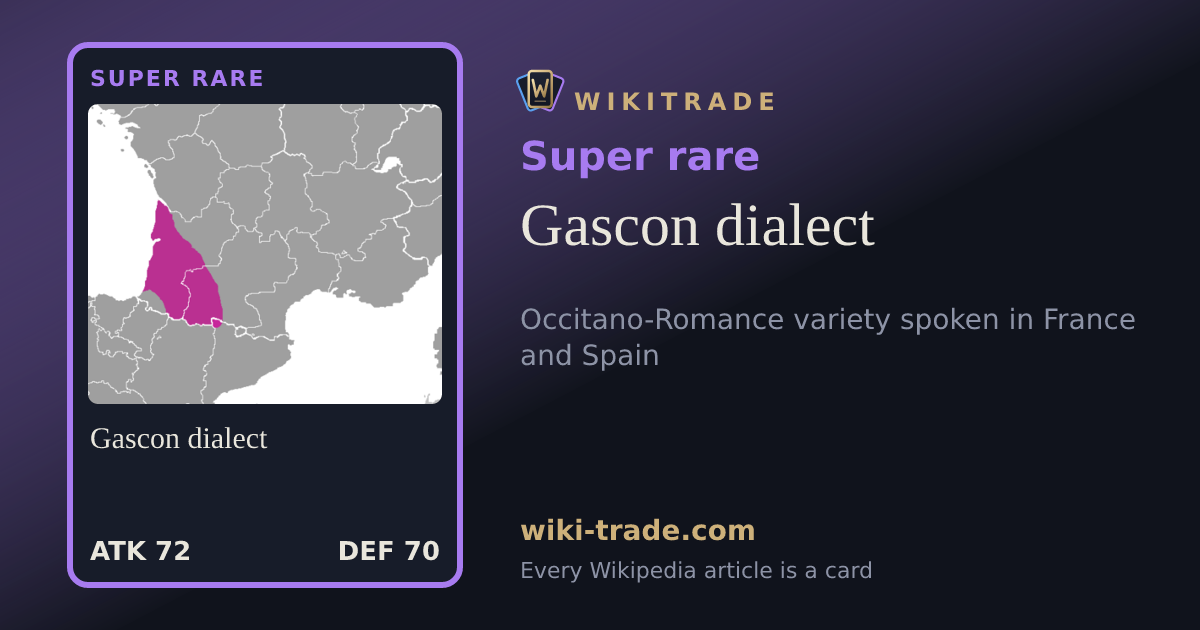 Gascon dialect — Super rare card