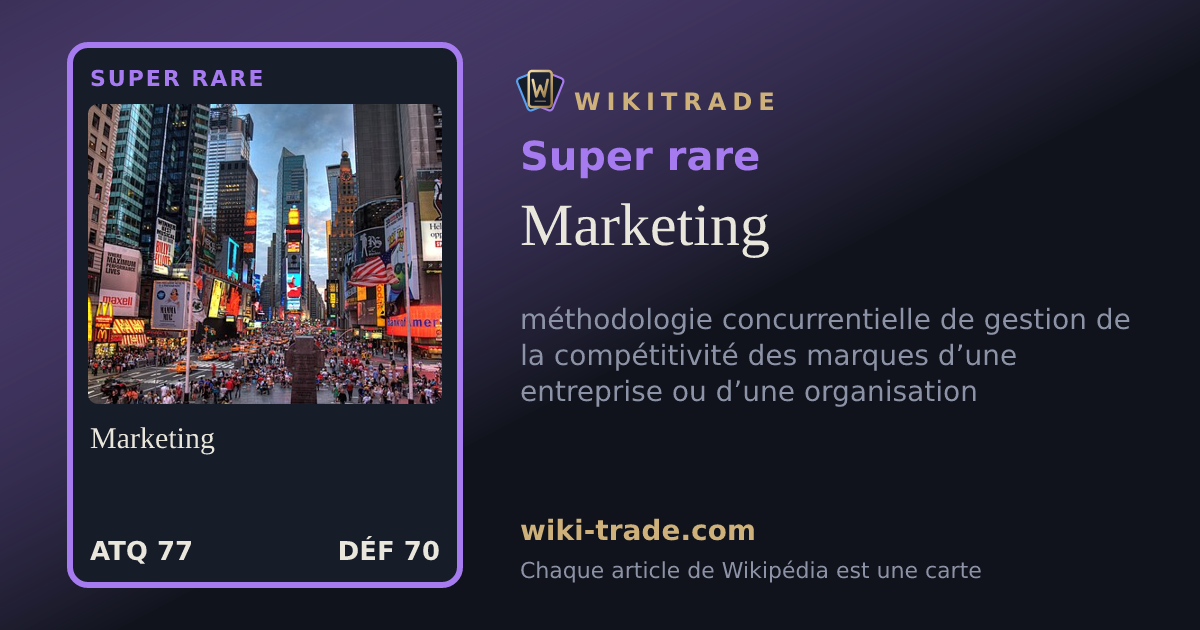 Marketing — carte Super rare