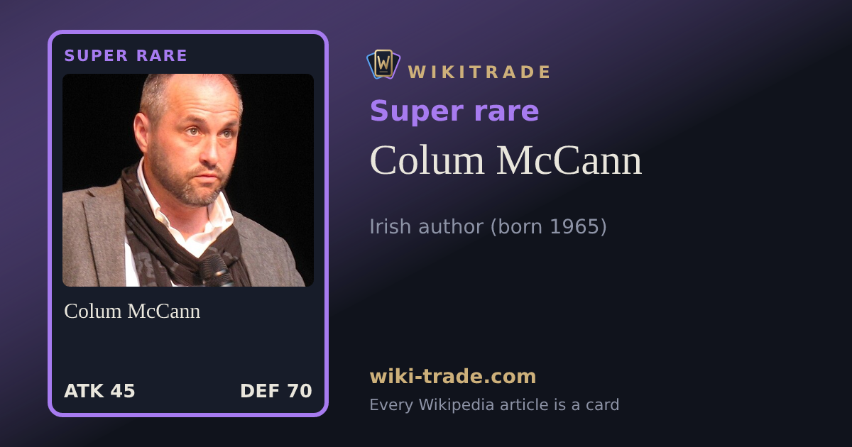 Colum McCann — Super rare card