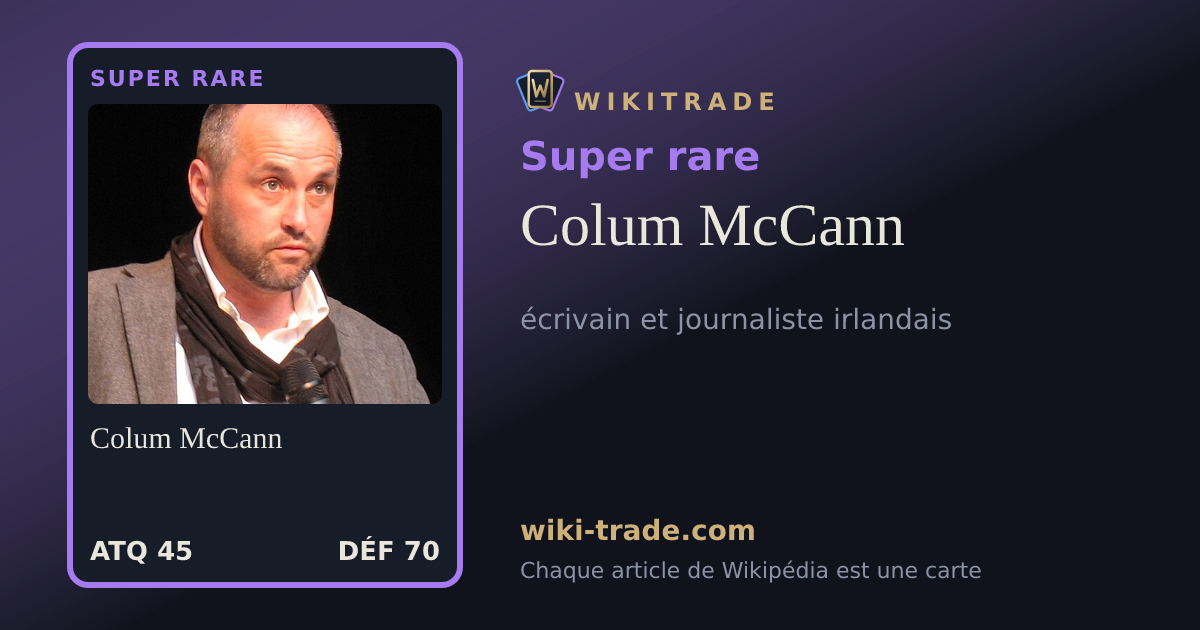 Colum McCann — carte Super rare
