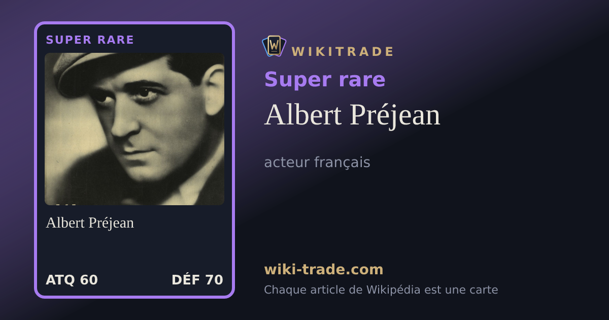 Albert Préjean — carte Super rare