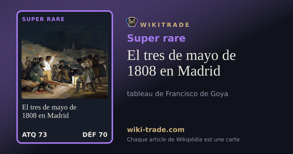 El tres de mayo de 1808 en Madrid — carte Super rare