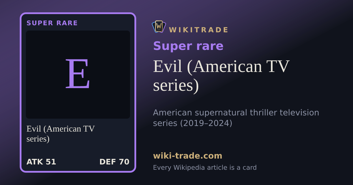 Evil (American TV series) — Super rare card