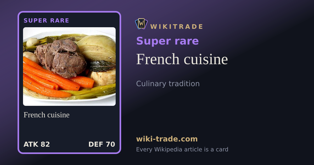 French cuisine — Super rare card