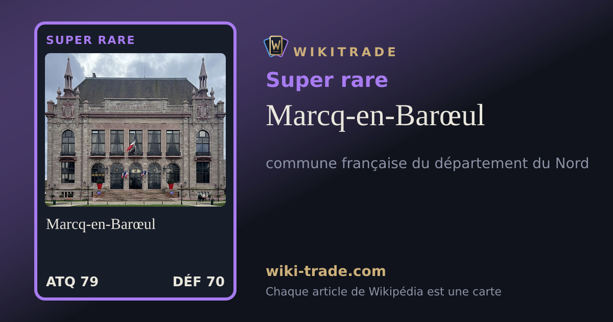 Marcq-en-Barœul — carte Super rare