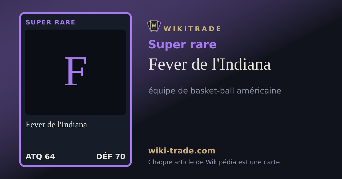 Fever de l'Indiana — carte Super rare