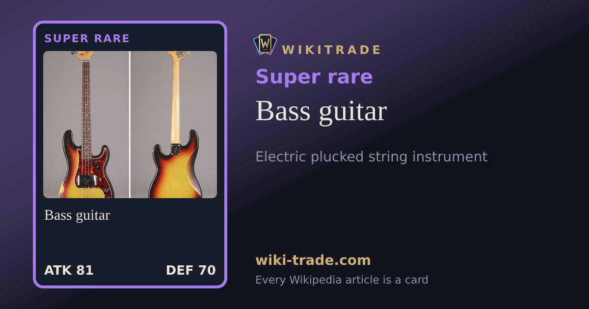 Bass guitar — Super rare card