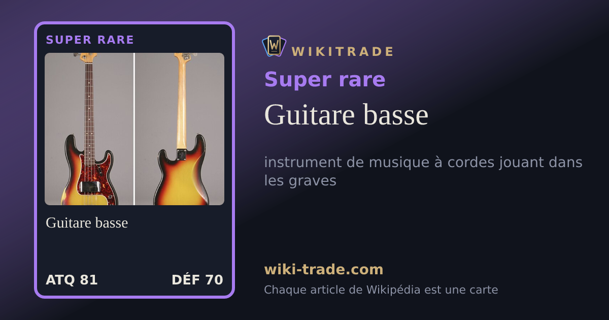 Guitare basse — carte Super rare