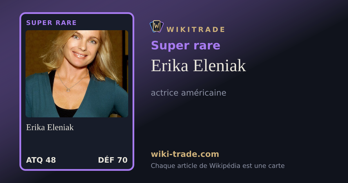 Erika Eleniak — carte Super rare