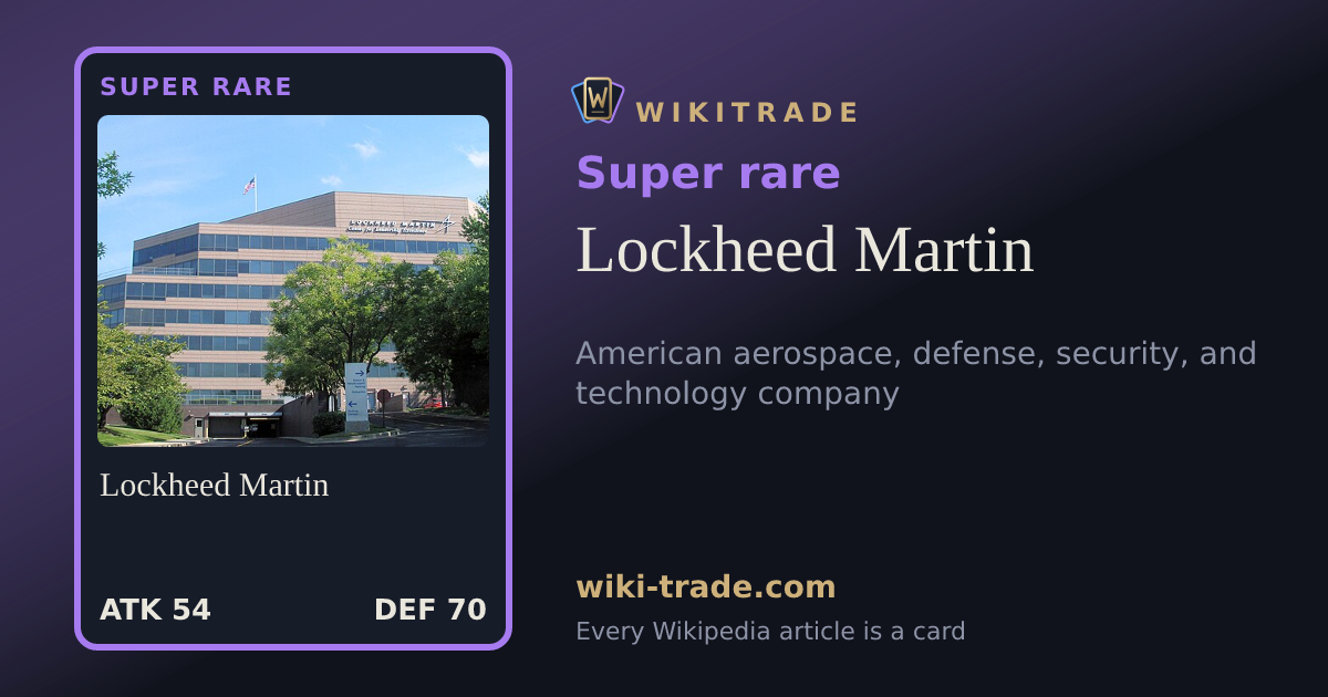 Lockheed Martin — Super rare card