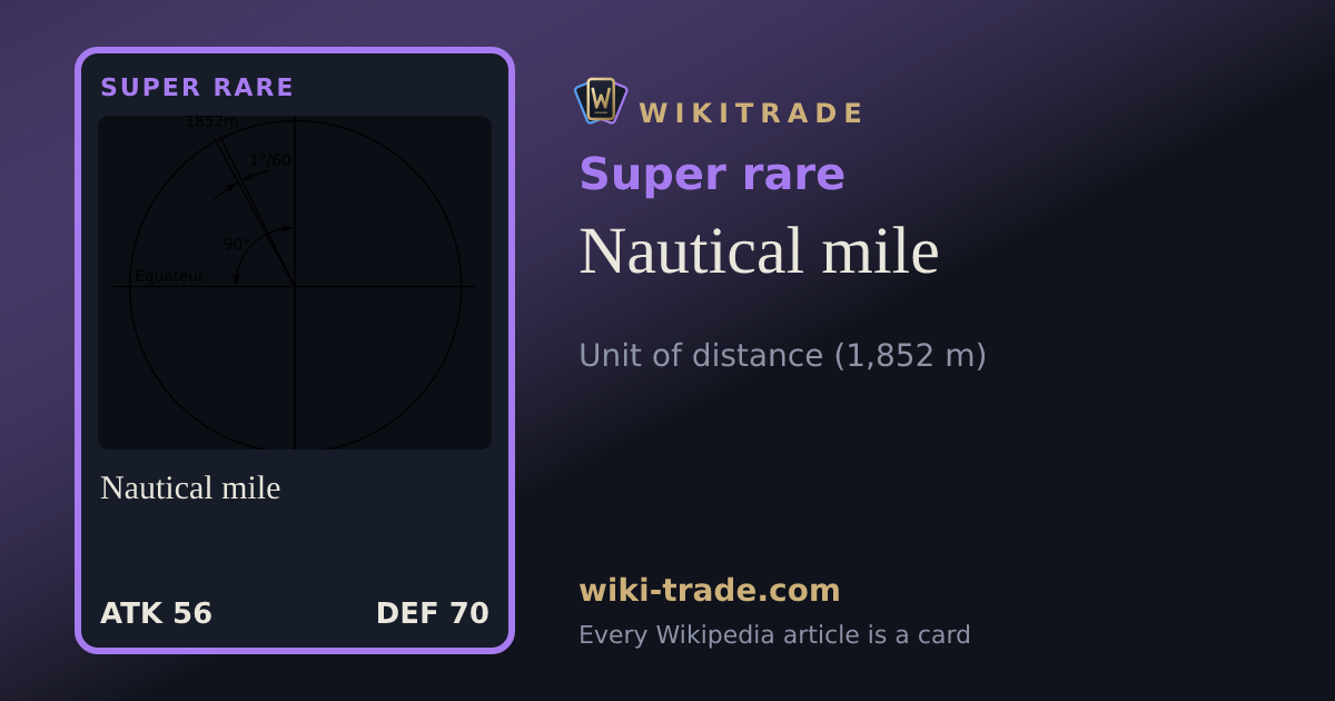 Nautical mile — Super rare card