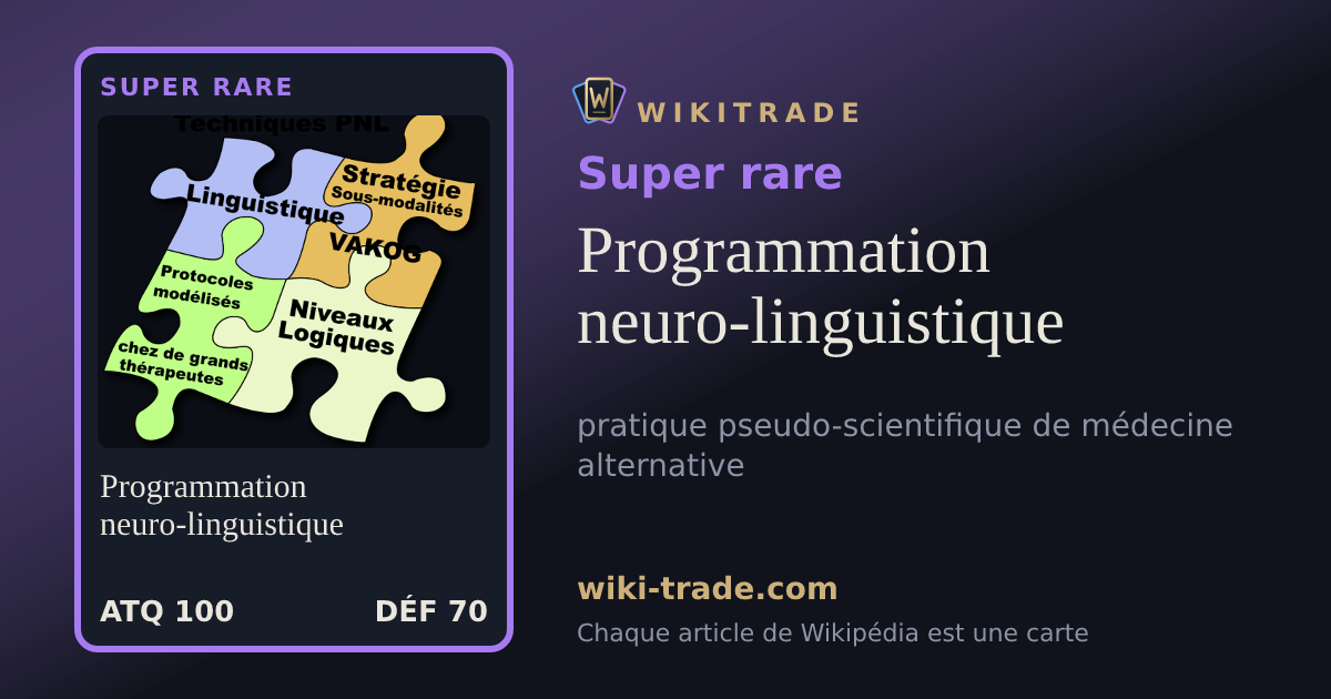 Programmation neuro-linguistique — carte Super rare