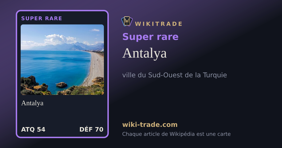 Antalya — carte Super rare
