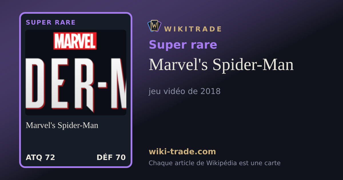 Marvel's Spider-Man — carte Super rare