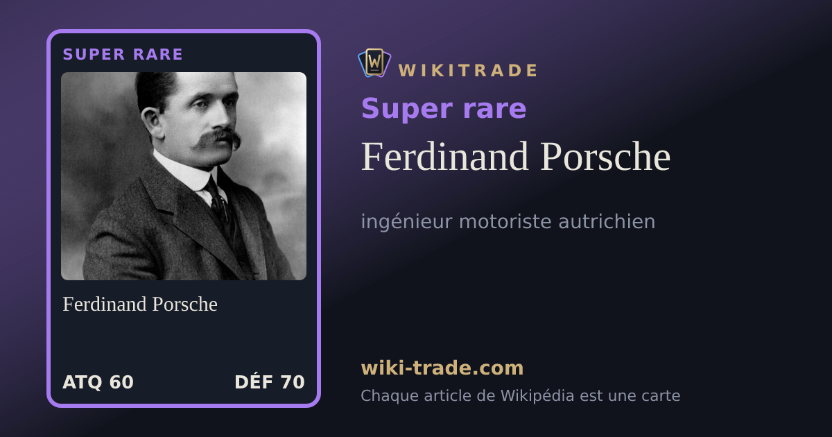 Ferdinand Porsche — carte Super rare