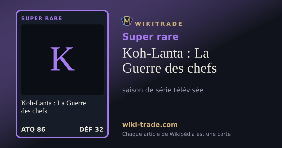 Koh-Lanta : La Guerre des chefs — carte Super rare