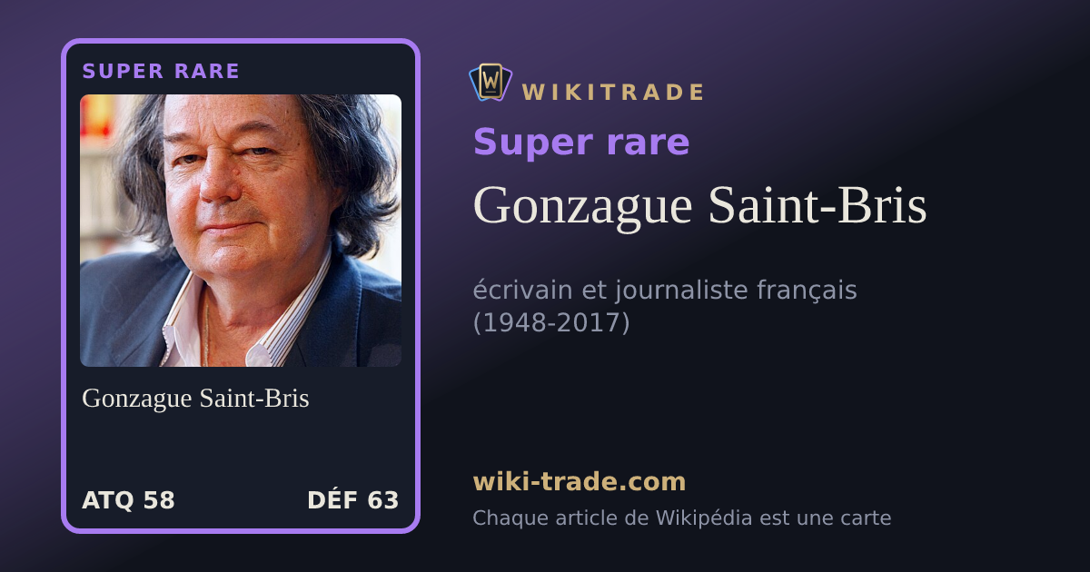 Gonzague Saint-Bris — carte Super rare