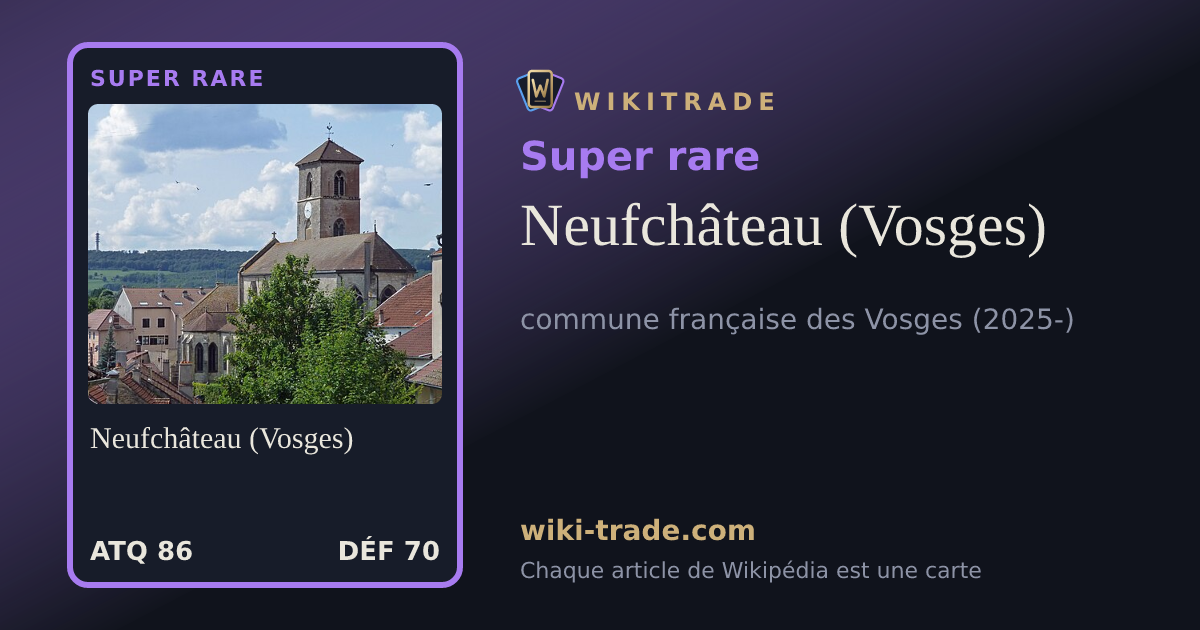Neufchâteau (Vosges) — carte Super rare