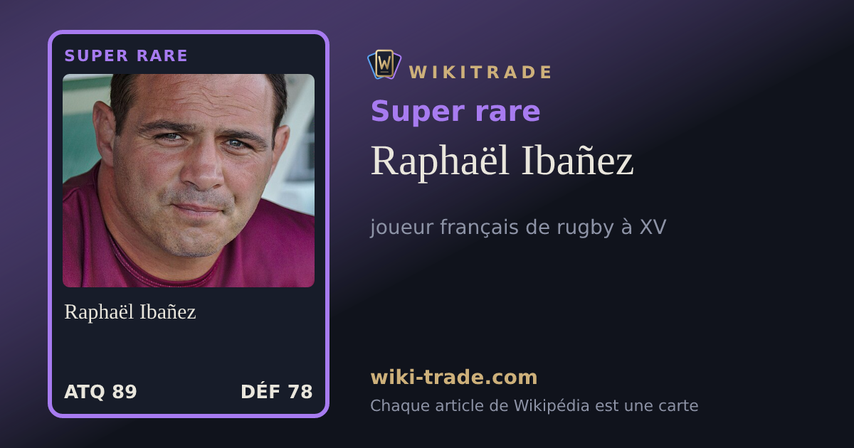 Raphaël Ibañez — carte Super rare