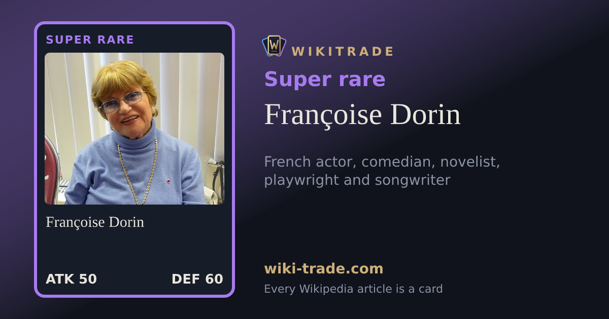 Françoise Dorin — Super rare card