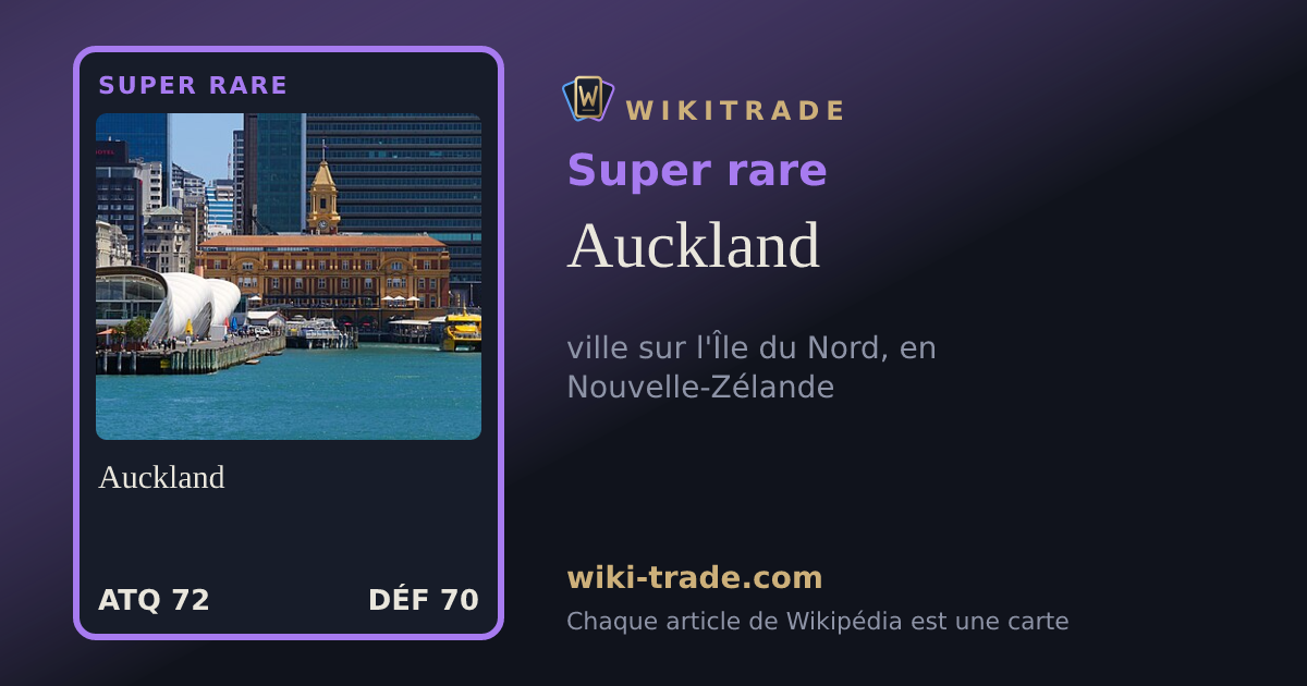 Auckland — carte Super rare
