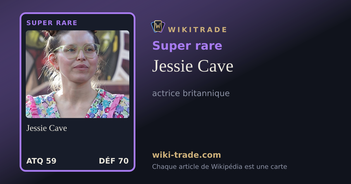 Jessie Cave — carte Super rare
