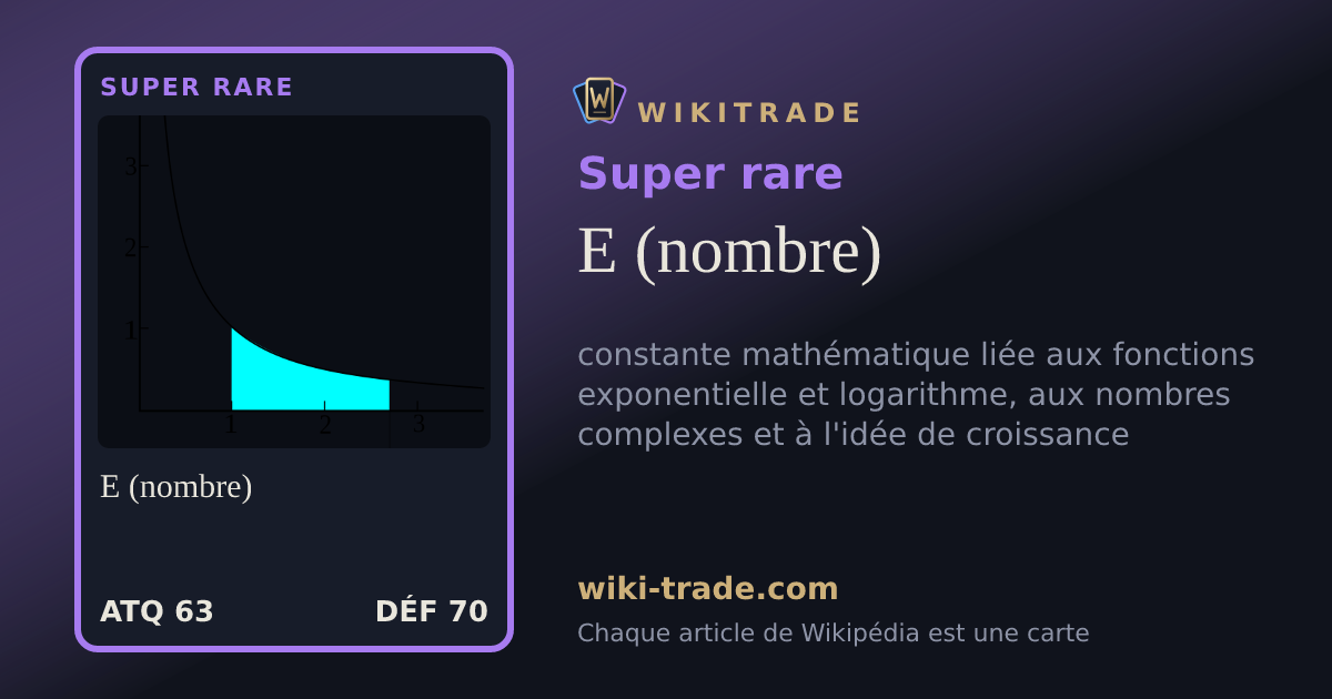 E (nombre) — carte Super rare