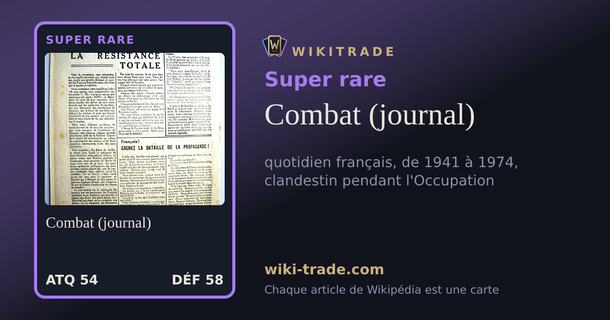 Combat (journal) — carte Super rare