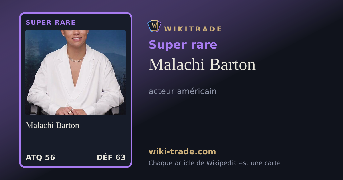 Malachi Barton — carte Super rare