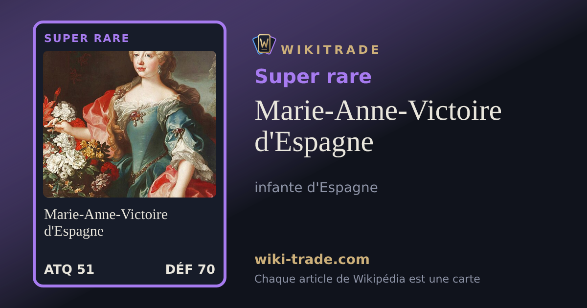 Marie-Anne-Victoire d'Espagne — carte Super rare